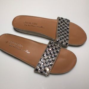 Silver sparkle slides